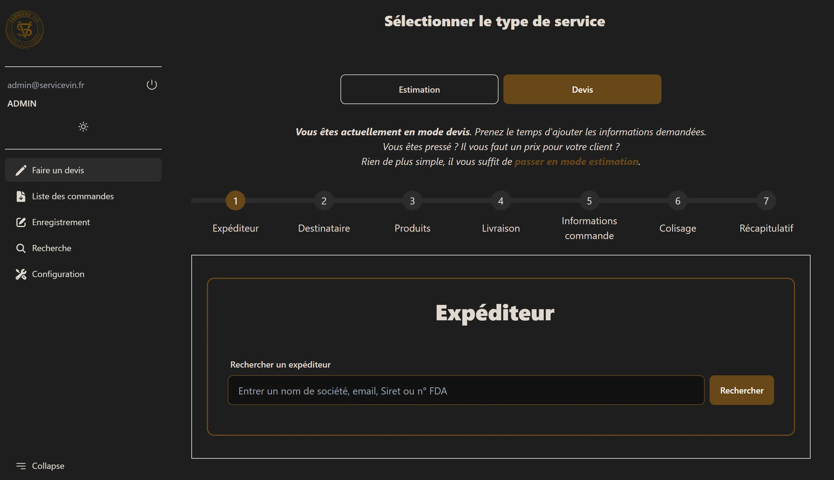 Services Vin